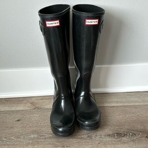 Black Patent Hunter Original Tall Boots